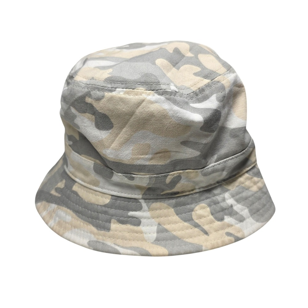 David and Young Camo Bucket Hat Grey Tan Camouflage Cotton OSFM FWBU313